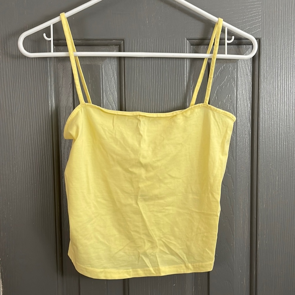 Forever 21 Yellow Cropped Tank & White Target Cropped Tank